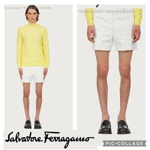 Salvatore Ferragamo Bermuda shorts in white size 56 (46 USA)
